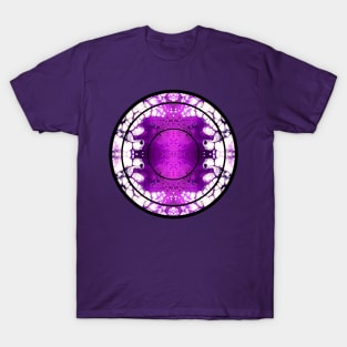 Purple/White Paint Pour Pattern T-Shirt